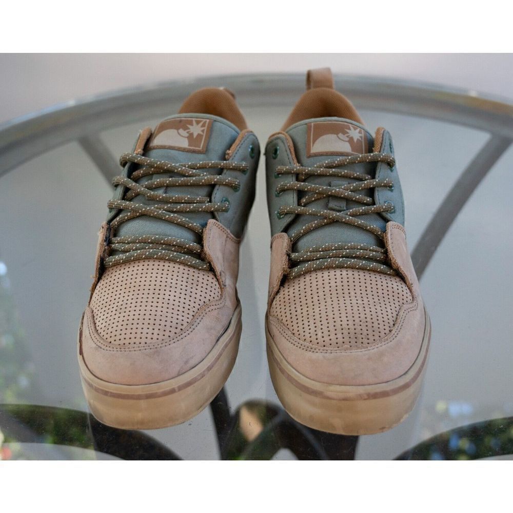 The HUNDREDS ADAM BOMB RILEY F13P210005 LOW OLIVE GREEN BROWN CANVAS NUBUCK 10.5 - Picture 7 of 10